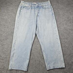 Rag & Bone Miramar Pants Womens 2XL Light Wash Denim Print Elastic Waist Jogger